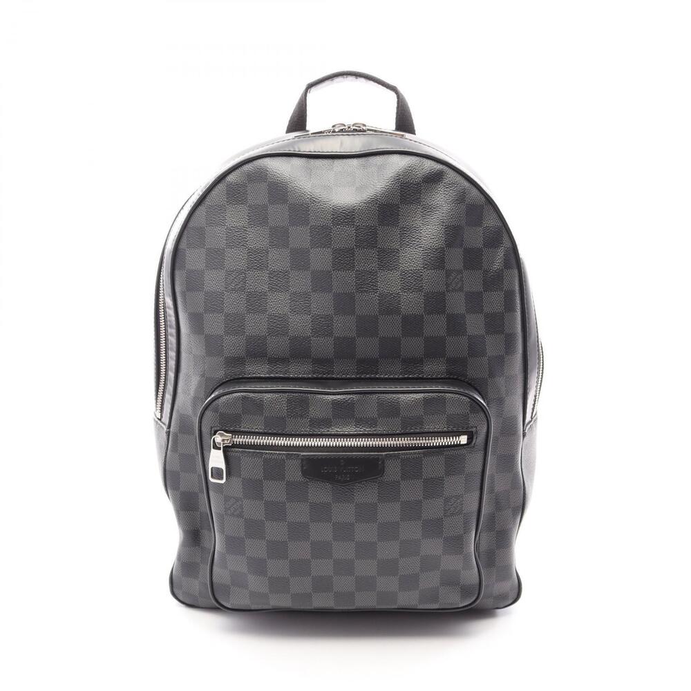 Louis Vuitton Josh Backpack Canvas Leather Damier Graphite Black